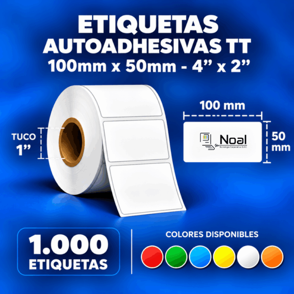 etiquetas adhesivas tt 10 x 5 cm 1000 tuco 1"