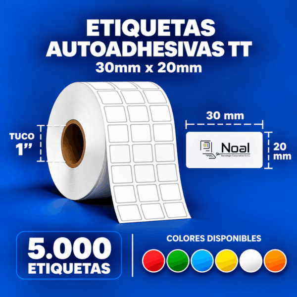 etiquetas adhesivas tt 3x2cm 5000 tuco 1"