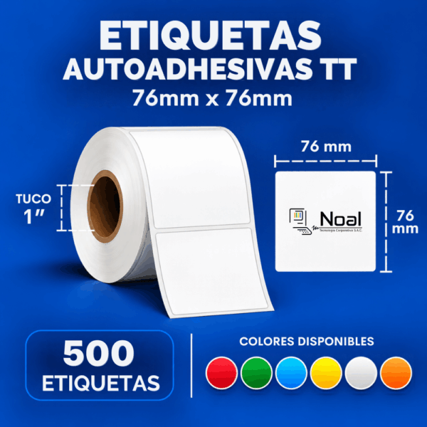 etiquetas adhesivas tt 76x76mm 500 tuco 1"