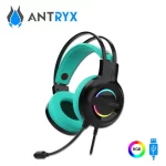 Audifono gamer Antryx Iris K, cancelacion de ruido, 7.1 virtual, con microfono, USB, color turquesa - Imagen 4