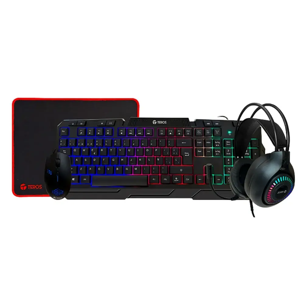 1-32.webp Combo Gamer Teros TE-4063N 4 en 1 Teclado, Mouse, Audifono y Mouse Pad - Imagen 1