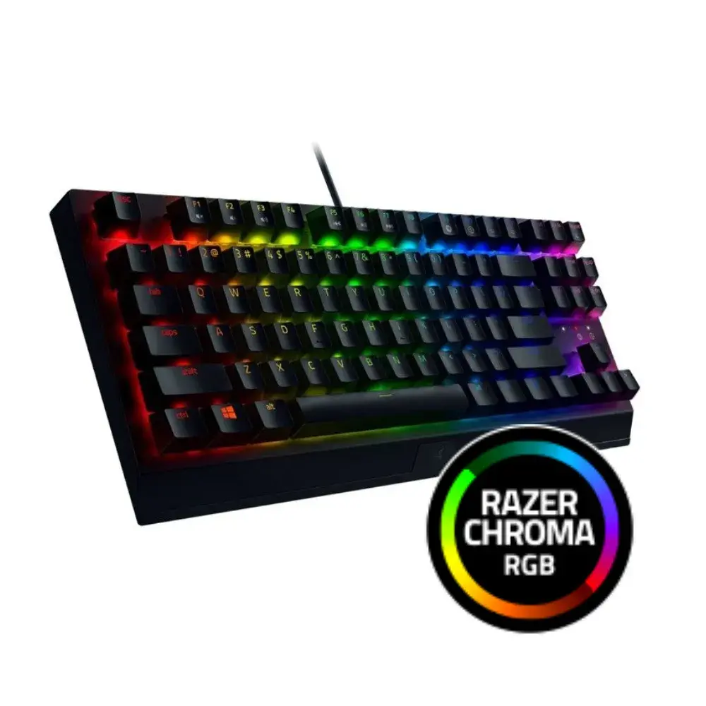 1-9-5.webp Teclado Razer BlackWidow V3 TKL, Mecanico Switch Amarillo, RGB Chroma, 80M de click, color negro - Imagen 1