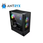 Case gamer Antryx RX 460 Mesh, FAN X3, con vidrio templado, USB, color negro - Imagen 3