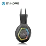 Audifono Gamer Enkore Alambrico Stereo EKHG1009 U Luz RGB Rainbow LED USB - Imagen 2
