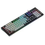 Teclado mecanico Antryx MK860L, switch azul, luces RGB Rainbow, color negro y gris - Imagen 3