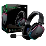 Audifono Antryx Apolo 500 Trix, con microfono, luces RGB, bluetooth, color negro - Imagen 4