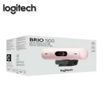Camara web Logitech Brio 500 Full HD 1080P, color rosado - Imagen 3