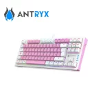 Teclado Mecanico TKL Antryx Chrome Storm MK840, switch rojo, luces RGB, USB, color rosado - Imagen 2