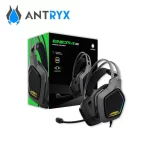 Audifono Antryx Enigma SE, con microfono, luces RGB, USB, color gris - Imagen 4