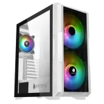 Case gamer Antryx FX Cruiser ARGB FAN X3, vidrio templado, USB 3.0, color blanco