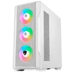 Case gamer Antryx FX 710 ARGB Fan X4, conexion USB, sin fuente, color blanco