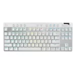 Teclado Logitech PRO X TKL lightspeed, conexion USB, color blanco