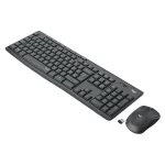 Kit teclado y mouse Logitech MK295, conexion inalambrica USB, color negro
