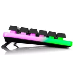 Teclado Gamer Micronics Fisher K801 Alambrico USB Iluminación RGB Rainbow Color negro - Imagen 3