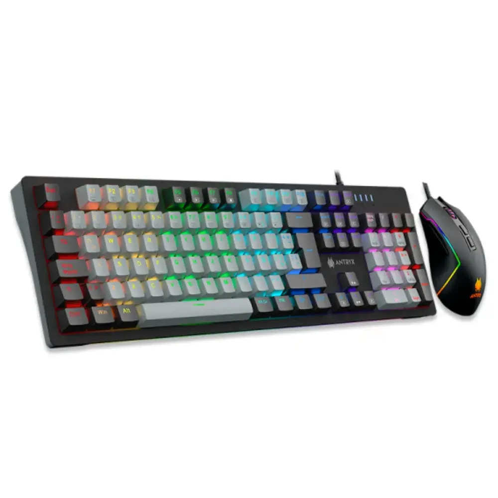 GC-5600.webp Kit teclado y mouse gamer Antryx GC 5600, switch azul, mecanico, USB, color negro - Imagen 1