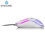 Mouse Gamer Geox Ekm 121 USB Luces LED RGB Blanco - Imagen 2