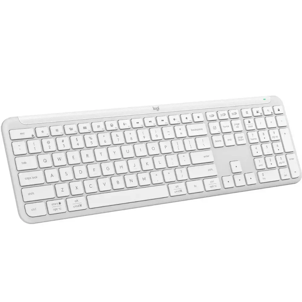 K950-BLANCO-3.webp Teclado Logitech Signature Slim K950, conexion inalambrica y USB, color blanco - Imagen 1
