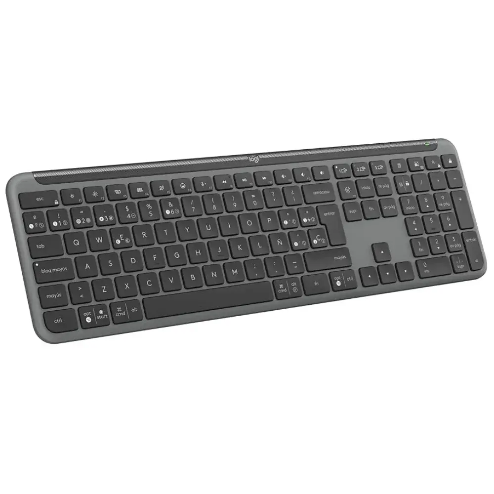 K950-NEGRO-1-1.webp Teclado Logitech Signature Slim K950, conexion inalambrica y USB, color grafito - Imagen 1