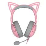 Audífono Razer Kraken Kitty V2 Quartz, conexion USB, RGB Chroma, color rosado - Imagen 3