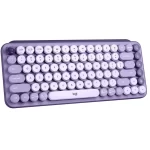 Teclado mecanico Logitech POP Keys, conexion bluetooth, switch marron, color lavanda - Imagen 3