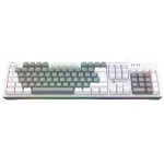 Teclado mecanico Antryx MK860L, switch morado, luces RGB Rainbow, USB, color blanco - Imagen 3