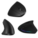 Mouse Cybertel Vertical Inalámbrico Ergonómico CYB M503 RX Recargable Negro - Imagen 3