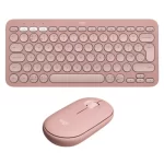 Combo Logitech Teclado K380s y Mouse Pebble 2 Keys Bluetooth Rosado
