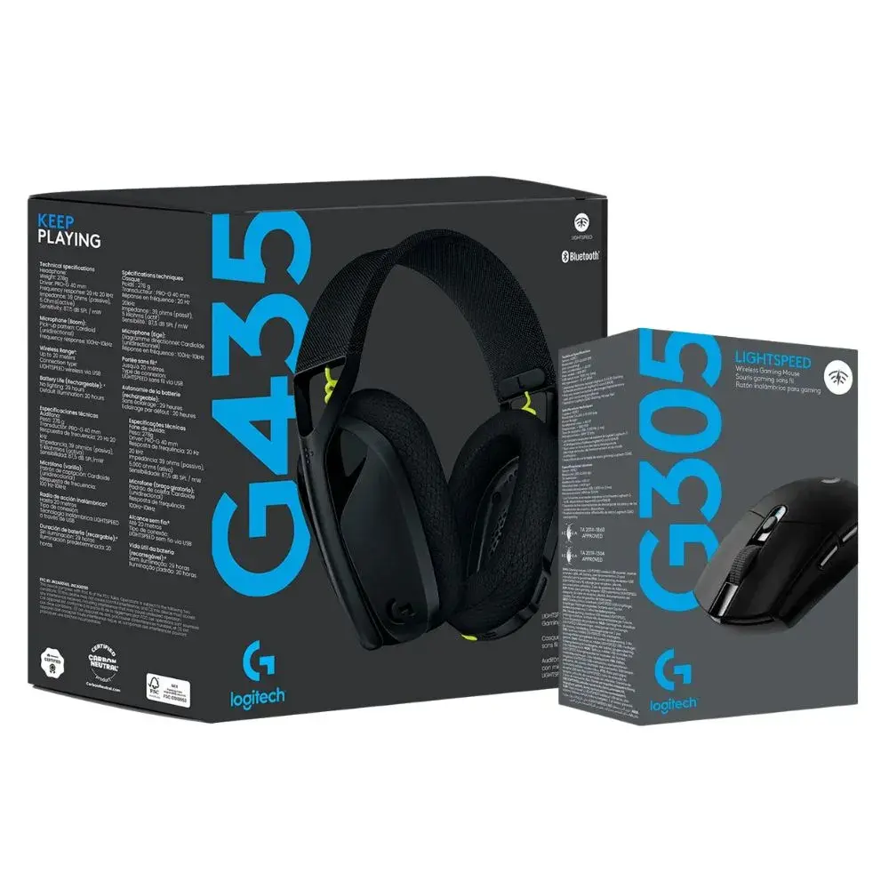 NOAL-2024-07-03T163404.087.webp Combo Logitech Inalámbrico Gamer Audífono G435 y Mouse G305 Negro - Imagen 1