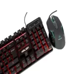 Kit Teclado y Mouse Gamer Halion Eclipse HA-813C Alambrico Iluminación RGB - Imagen 2