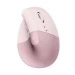 Mouse Logitech Lift Vertical ergonomico, conexion bluetooth y USB, 4000 DP, color rosa