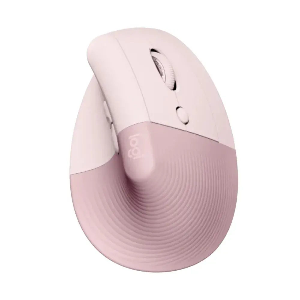 NOAL-2024-07-06T114452.972.webp Mouse Logitech Lift Vertical ergonomico, conexion bluetooth y USB, 4000 DP, color rosa - Imagen 1