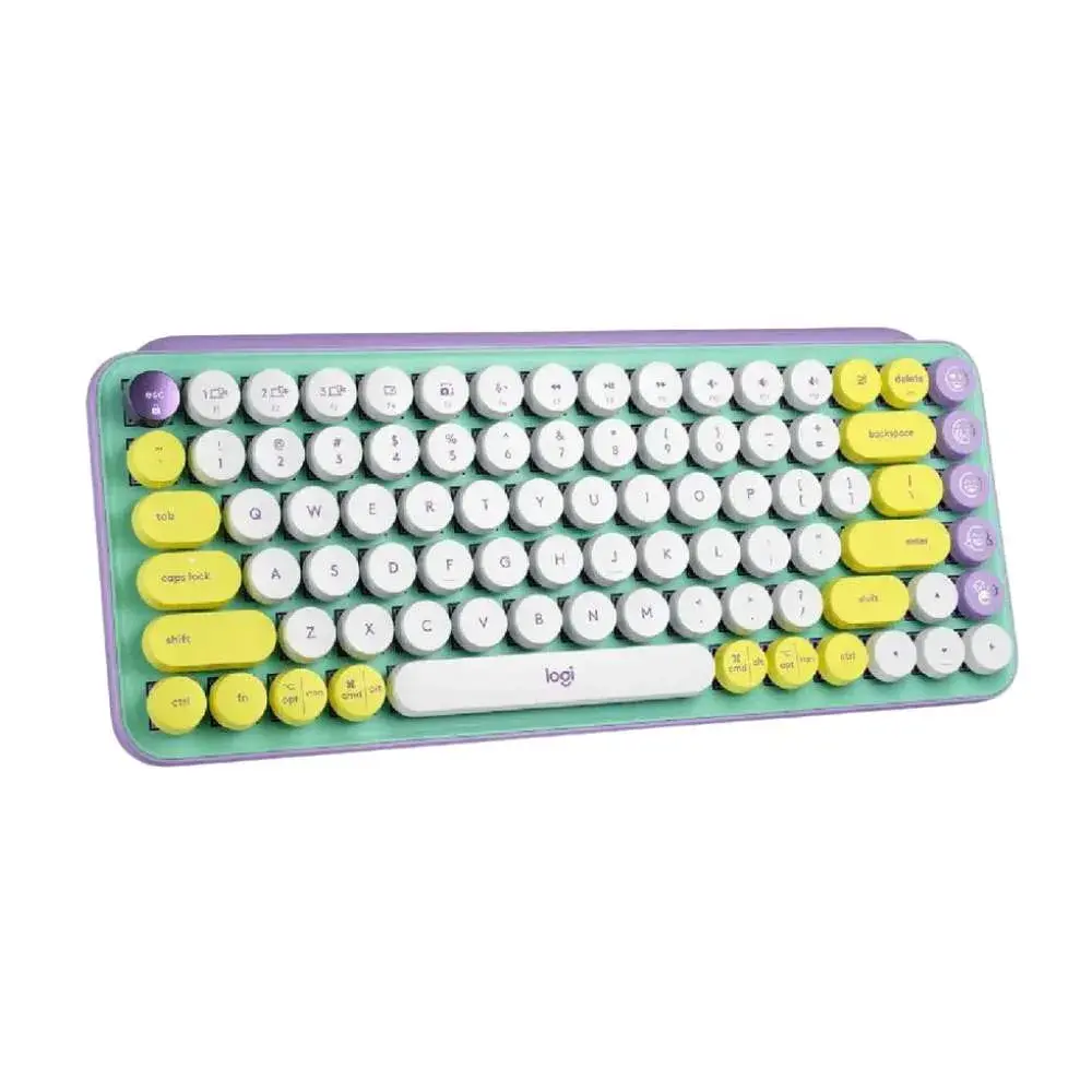 NOAL-72.webp Teclado mecanico Logitech POP Keys, conexion bluetooth, switch marron, color lia - Imagen 1