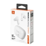 Audífonos Bluetooth True Wireless JBL Wave Beam 2, cancelación de ruido, 40h Blanco - Imagen 4