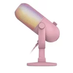 Micrófono Razer Seiren V3 Rosado Chroma RGB USB Supercardioide Silent Touch - Imagen 2