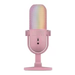 Micrófono Razer Seiren V3 Rosado Chroma RGB USB Supercardioide Silent Touch - Imagen 3