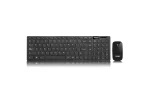 Kit Teclado y Mouse Micronics MIC WT801 Caprice Inalambrico Color Negro