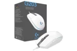 Mouse Logitech G203 Blanco Lightsync Optical 8000 DPI RGB - Imagen 4