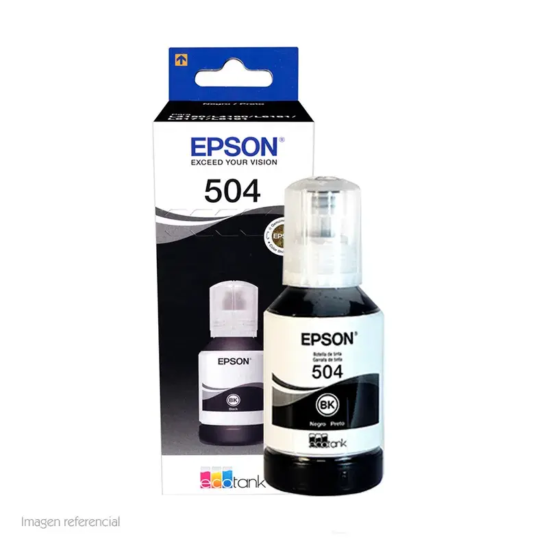 T504-NEGRO.webp Botella de Tinta Epson T504 127ml Color Negro - Imagen 1