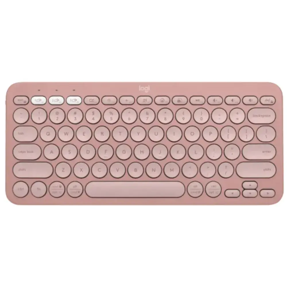 TECL2025376-2.webp Teclado Logitech Pebble 2 Keys, conexion bluetooth multidispositivo, color rosado - Imagen 1