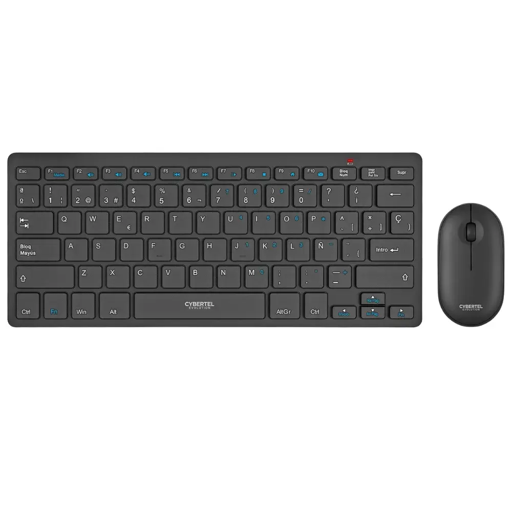 TECL2025383-1.webp Kit Inalámbrico Teclado y Mouse Cybertel Evolution CYB WT801 Negro - Imagen 1