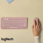 Teclado Logitech Pebble 2 Keys, conexion bluetooth multidispositivo, color rosado - Imagen 4