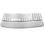 Teclado ergonomico Logitech Wave, conexion inalambrica, color blanco - Imagen 2
