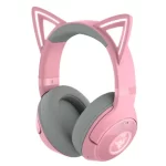 Audífono Razer Kraken Kitty V2 Quartz, conexion bluetooth, RGB Chroma, color rosado