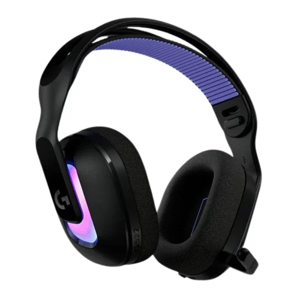 audifono gamer logitech g522 90h lightspeed, bluetooth, cable usb c, rgb, color negro