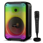 parlante eversound funky 8" ev 3003, conexion bluetooth, iluminacion rgb, color negro