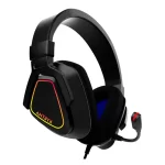 audifono antryx gh 850, con microfono, luces rgb, usb c, color negro