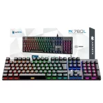 teclado mecanico antryx mk760l, switch rojo, luces rgb rainbow, color negro