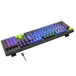 teclado mecanico antryx mk856 trix, switch rojo outemu, luces rgb, bluetooth, color negro