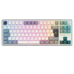 teclado royal kludge rk r87pro tkl cableado half grey switch cremoso