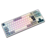 teclado royal kludge rk r87pro tkl cableado half grey switch cremoso